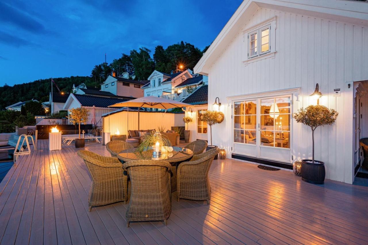 Luxurious Boathouse With Private Dock In The Best Location In Arendal Exterior foto